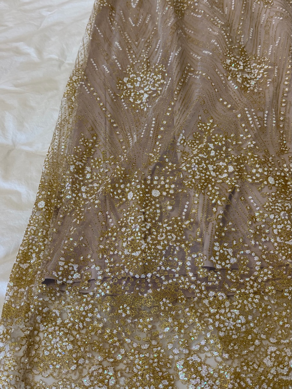 Hello Molly Blush Champagne Lace Up Maxi Gown - Picture 13 of 14